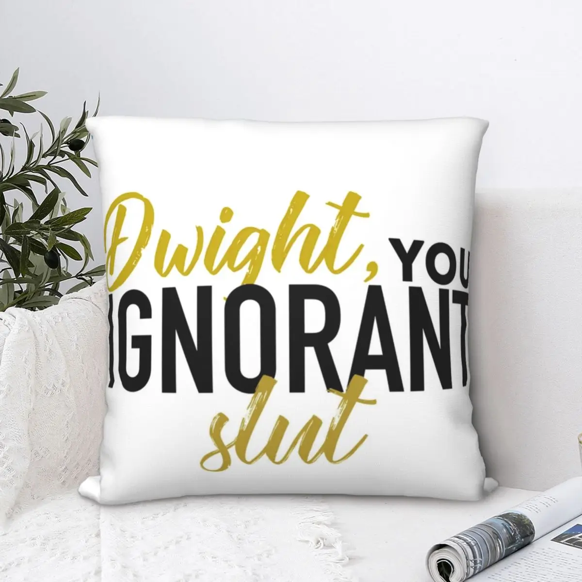 Dwight You Unknown Slut квадратная подушка чехол наволочка удобная из полиэстера для
