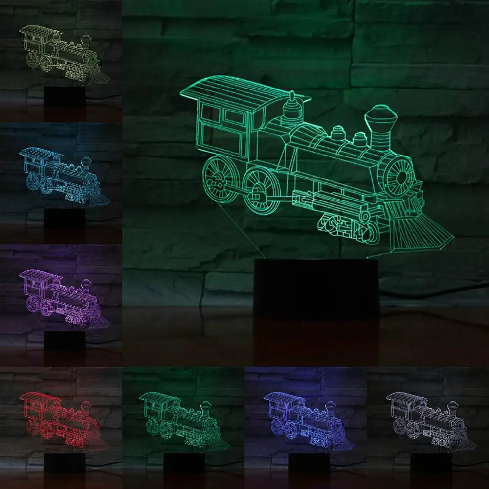 3D USB лампа с сенсорным управлением светодиодный ночсветильник дистанционным для