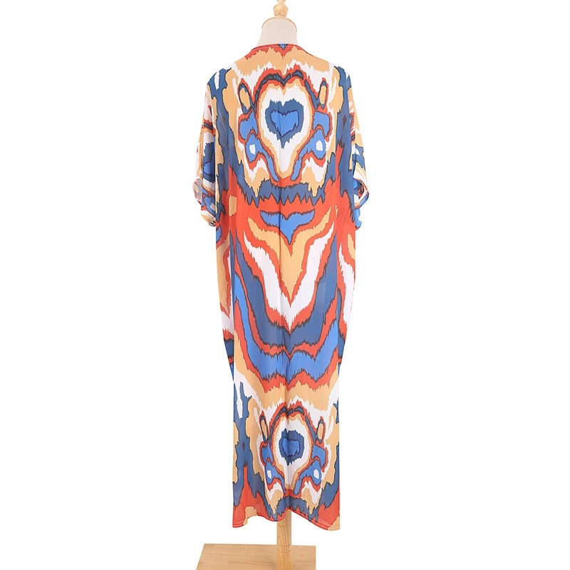 Женские пальто с принтом Aidelaisi светильник кое ниже колена кимоно этническим