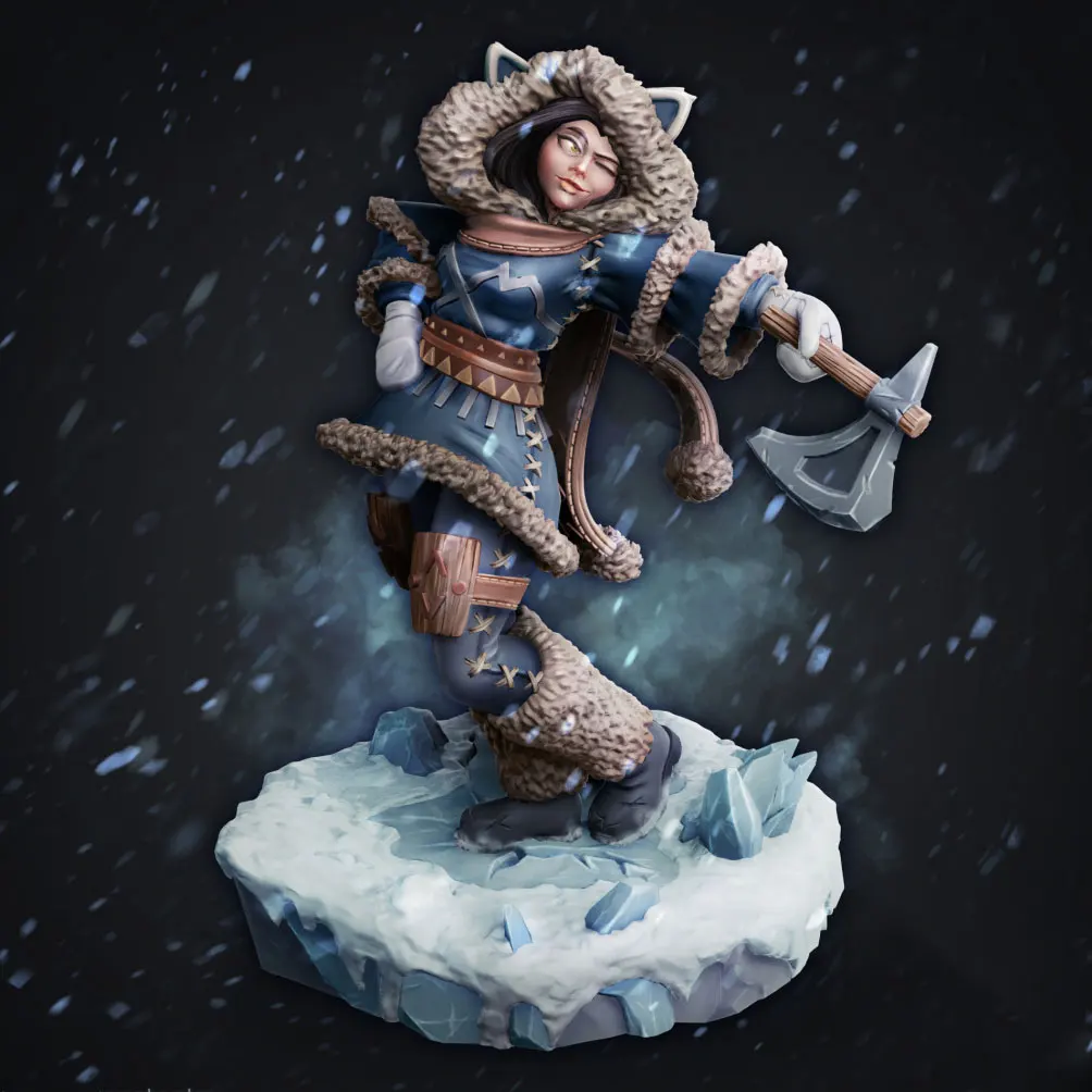 

1/24 75mm Resin Model Winter Boy Hunter Figure Unpainted No Color