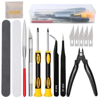 16pcs gundam model tools kit professional hobby building tool kit modeler basic tools craft set for gundam model building