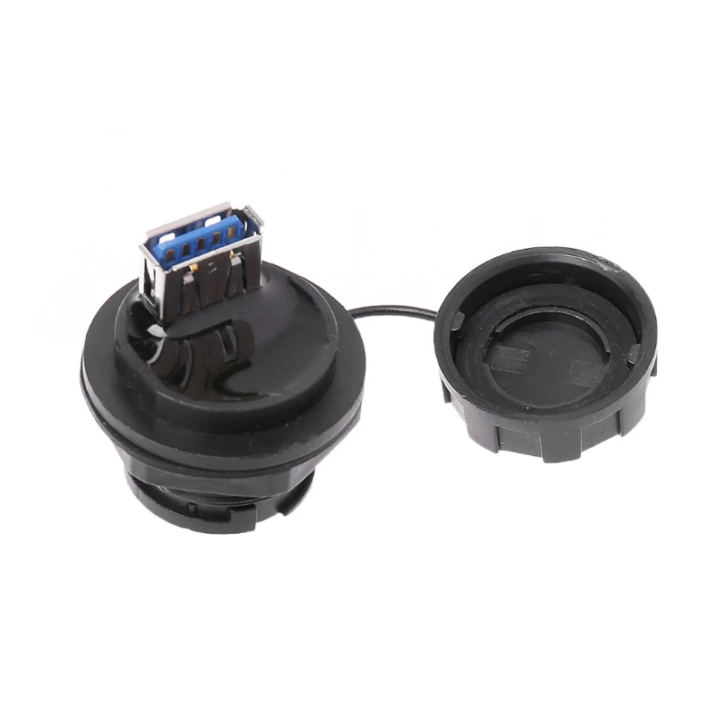 USB Female Socket Plug Panel Mount Adapter Waterproof Connector IPL7 With Cap | Обустройство дома