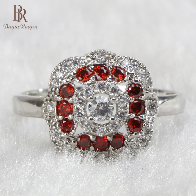 Женские Классические кольца Bague Ringen из стерлингового серебра 925 пробы с круглым