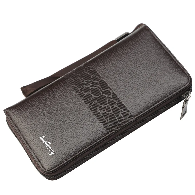 Бумажник Baellerry для мужчин модный длинный однотонный деловой кошелек из