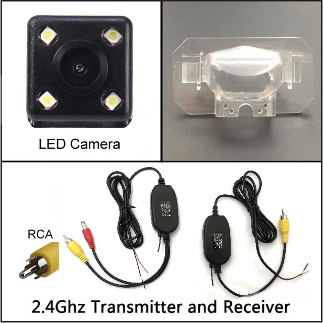wireless n 4 LED Для Honda Crosstour City Fit CRV Insight Jade Odyssey автомобильный для парковки задним ходом камера заднего вида HD CCD ночного видения - Название цвета: wireless n 4 LED