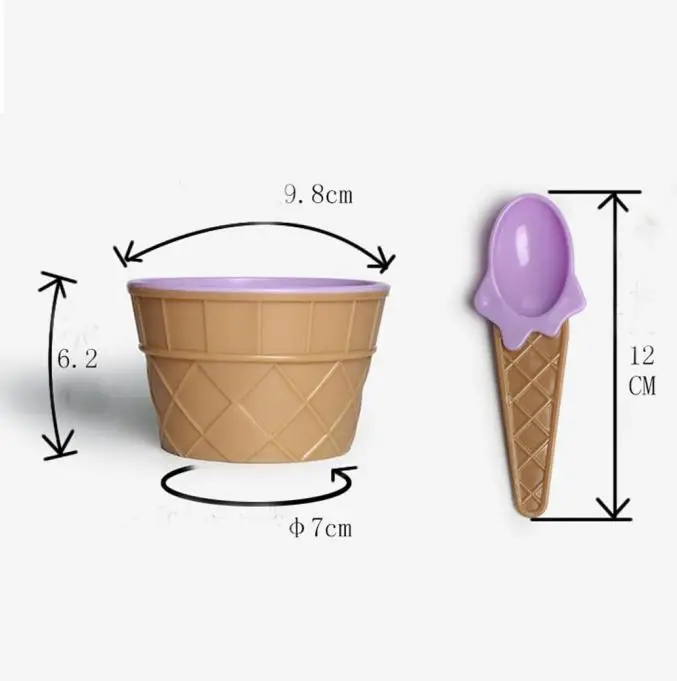 1pc Kids Ice Cream Bowls Cup Couples Bowl Gifts Dessert Diy Icecream Tools Tableware Gift Children Accessories | Дом и сад