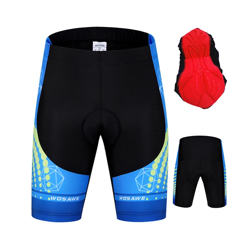 

WOSAWE Men Women Gel Padded Motorcycle Shorts Racing MTB Mountain Bike Cycling Shorts Silicone Pad Reflective Breathable Shorts
