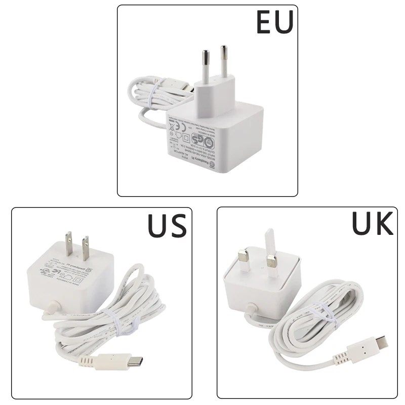 Raspberry Pi 4 Официальный USB C Мощность адаптер переменного тока 5 1 В 3A Питание m 18 AWG