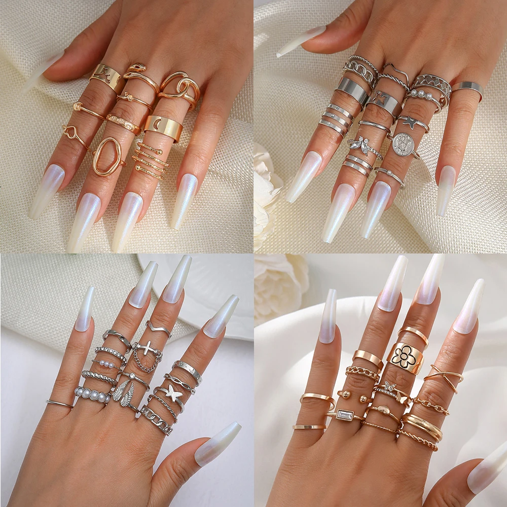 Женское кольцо в стиле барокко массивное средней длины с цветком бабочки 2022 |