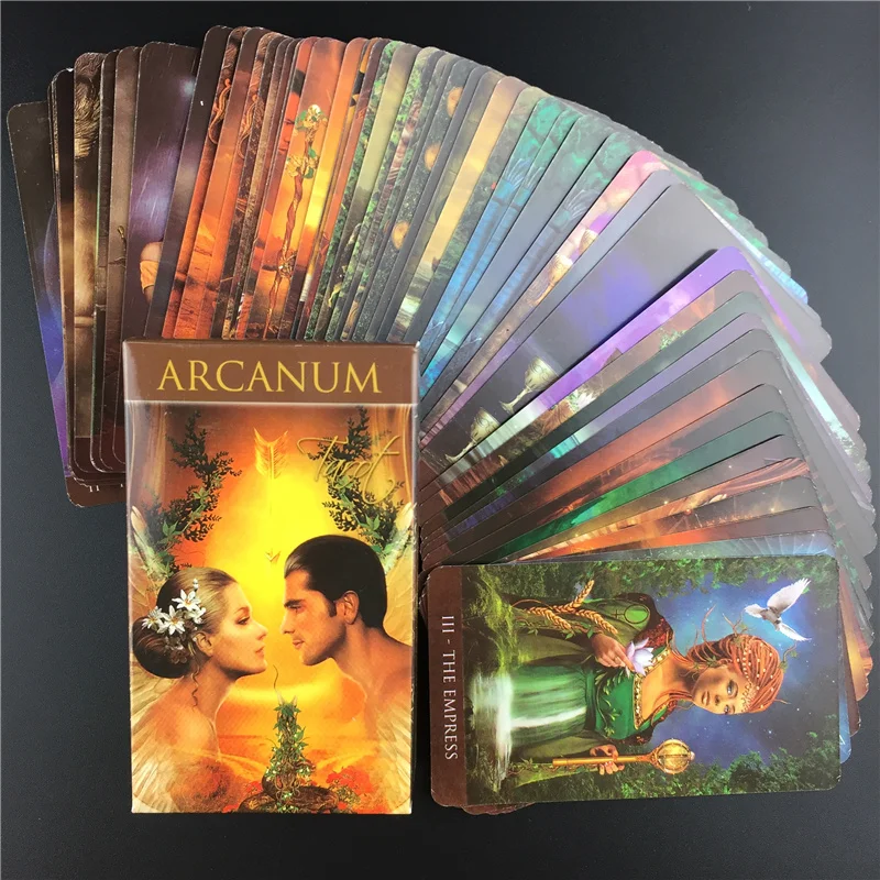Полностью английские карты Arcanum Tarot колода игральных карт с принтом Оракул для