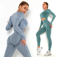 yoga clothing set sports suit women workout sports outfit fitness set wear high waist gym seamless women gym set clothes