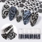 Переливающаяся Фольга для ногтей, 10 рулоновкоробка