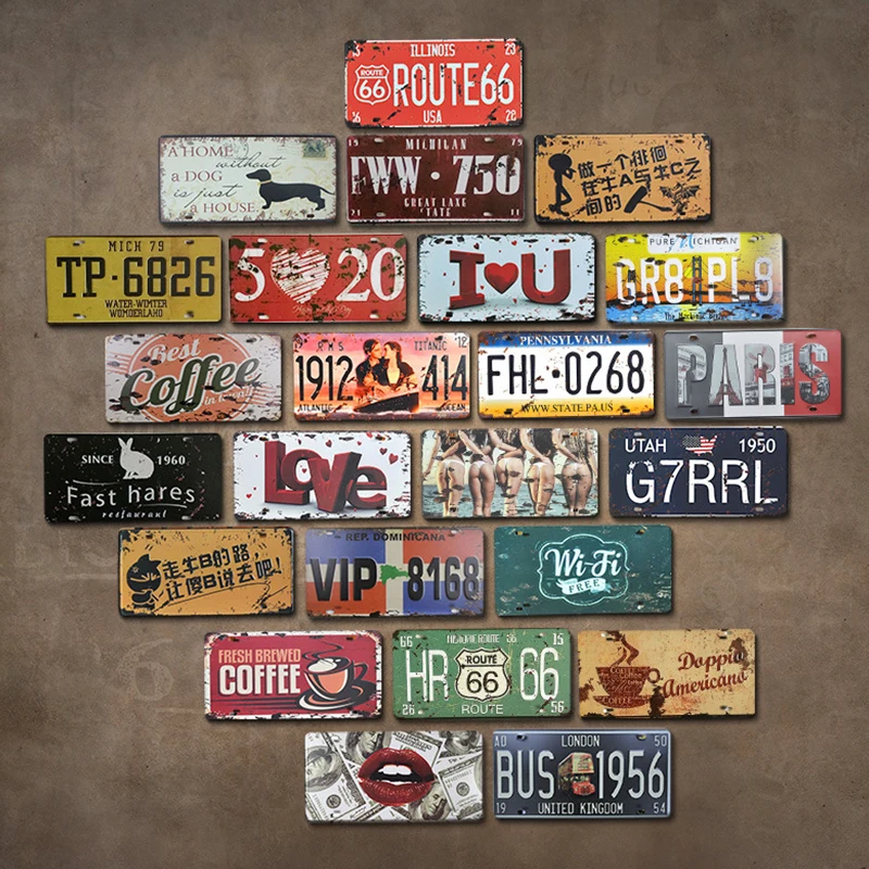 Металлический номерной знак с флагом США автомобильная бирка новинка украшение