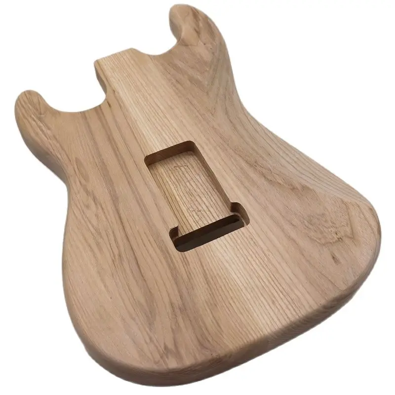gute qualität weiß ashwood st elektrische gitarre körper gitarre barrel natürliche farbe unfinish gitarre teile 57 cm tasche brei