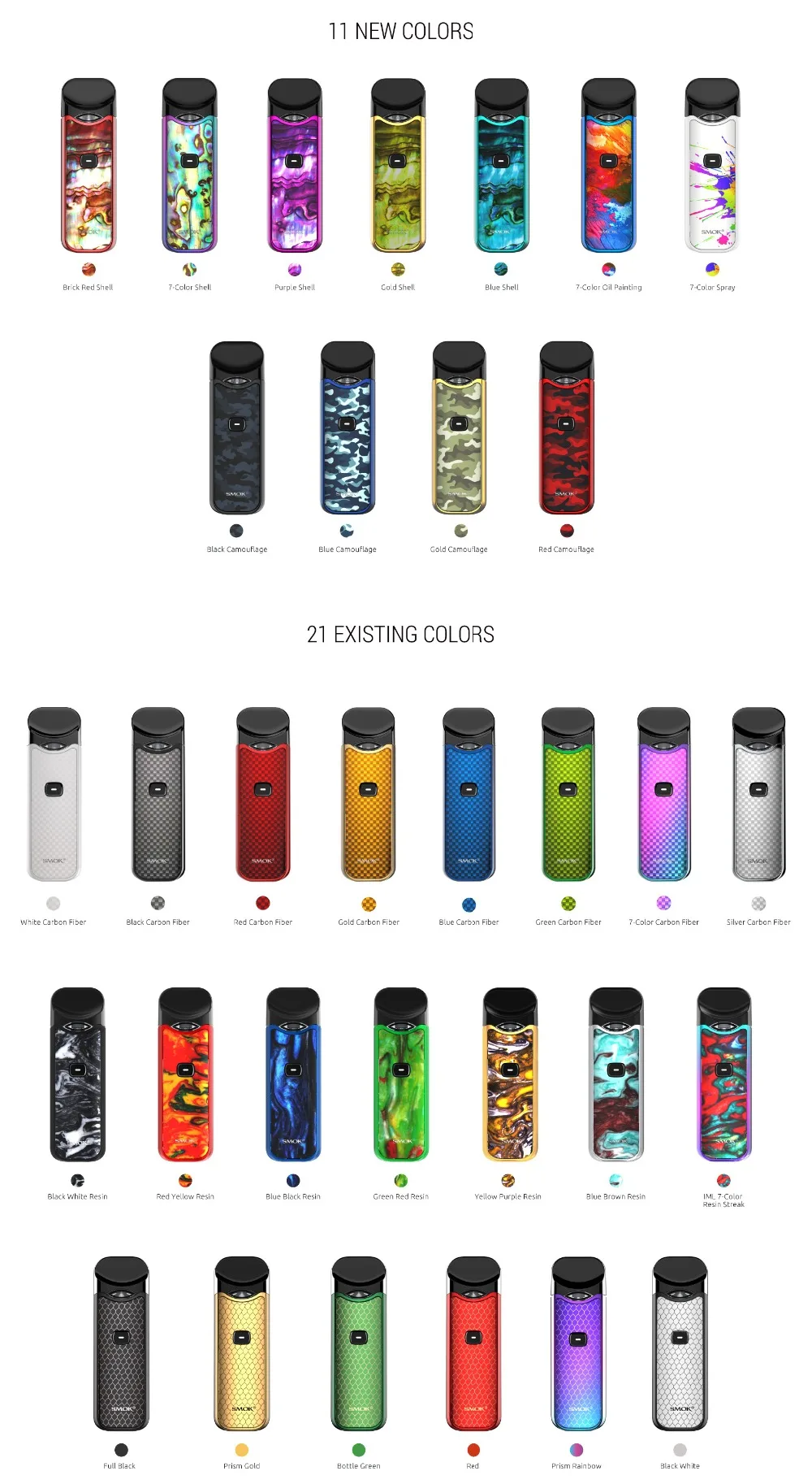 SMOK Nord Pod Vape 1100 мАч батарея 3 мл Pod система обычная сетка катушка электронная сигарета комплект испаритель VS SMOK NOVO Minifit комплект