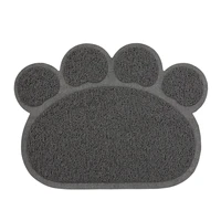 ueetek cat litter mat non slip pet paw shape mat pet dog cat puppy kitten dish bowl food water placemat mat 3040cm grey