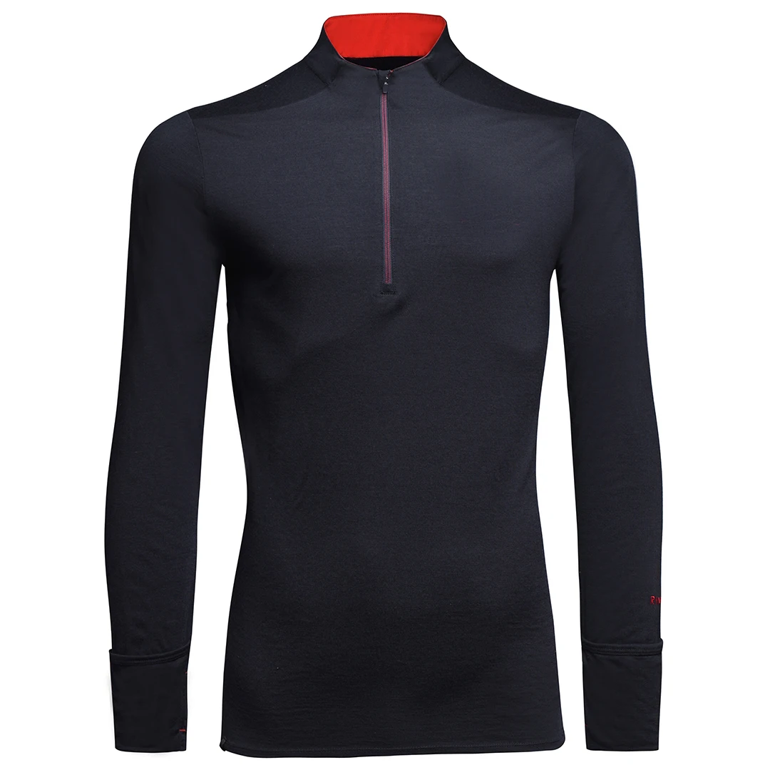 

Mens Base Layer Top 50% Merino Wool Fitted Long Sleeve Shirt Lightweight 160G Underwear Active 1/2 Half Zip Sweater for Hiking