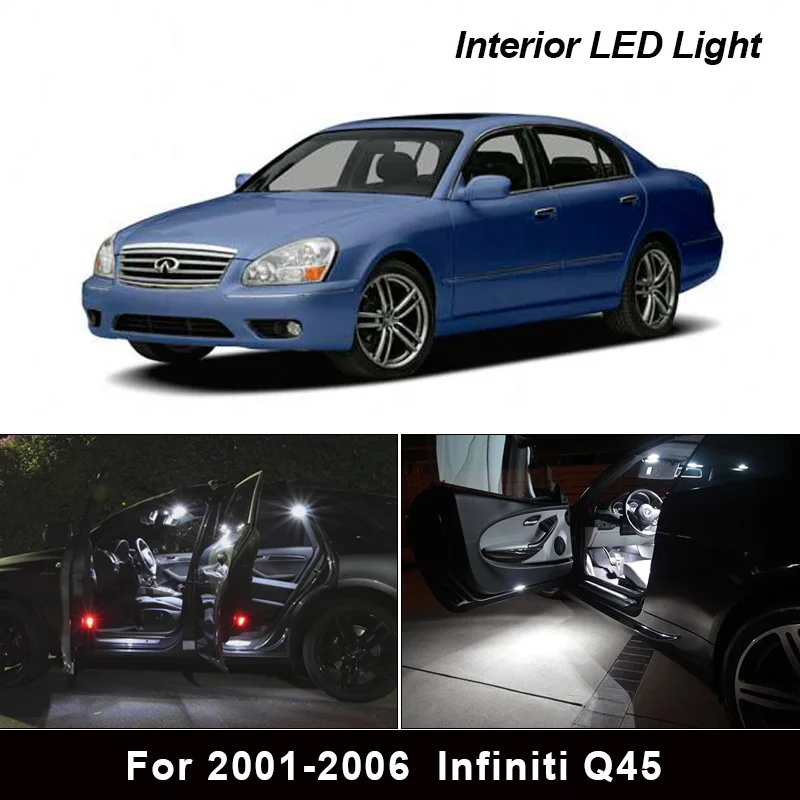 10 x Canbus светодиодный белый свет посылка для 2001 2006 Infiniti Q45 купольсветильник