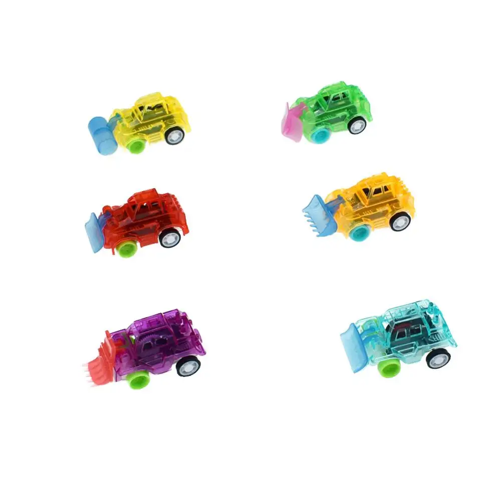 

1Pc Mini Transparent Pull Colorful Back Engineer Car Vehicle Model Kids Toy Railed Motor Car Bicycle