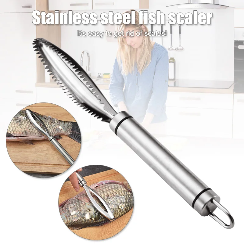 

Stainless Steel Fish Scale Cleaner Scraper Fish Scale Peeler Remover Tool Fish Skin Steel Fish Shaver Remover Cleaning Brush-35