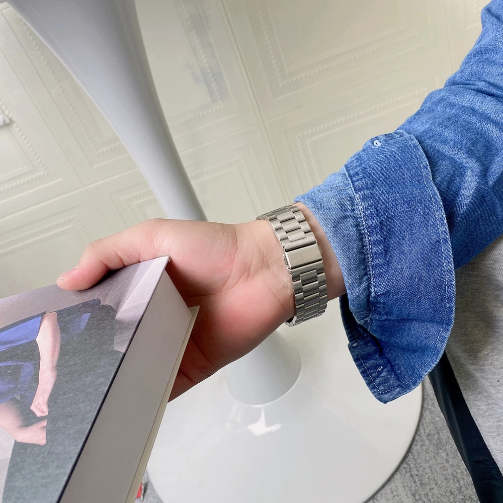 Sport Link Belt For Apple Watch Band 38/42mm 40mm 44mm for iWatch Strap 4 3 2 1 Stainless Steel Wrist Watchband 5 6 7 41mm 45mm | Наручные