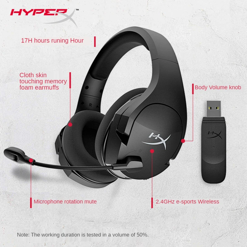 Игровая гарнитура Kingston HyperX Cloud Stinger Беспроводная игровая 7 1 легкие наушники с