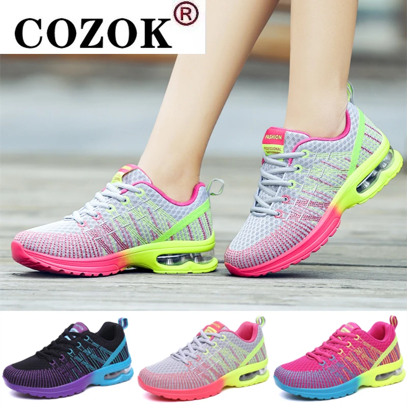 

Running Shoes for Women Outdoor Breathable Fashion Womens Jogging Shoes Fitness Sneakers Colorful Air Cushion Sneaker Female