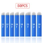 50 шт. микроблейдинг лезвие 1112141618 U-образные иглы для татуажа бровей синяя ручная плавающая вышивка для бровей туманная кожа