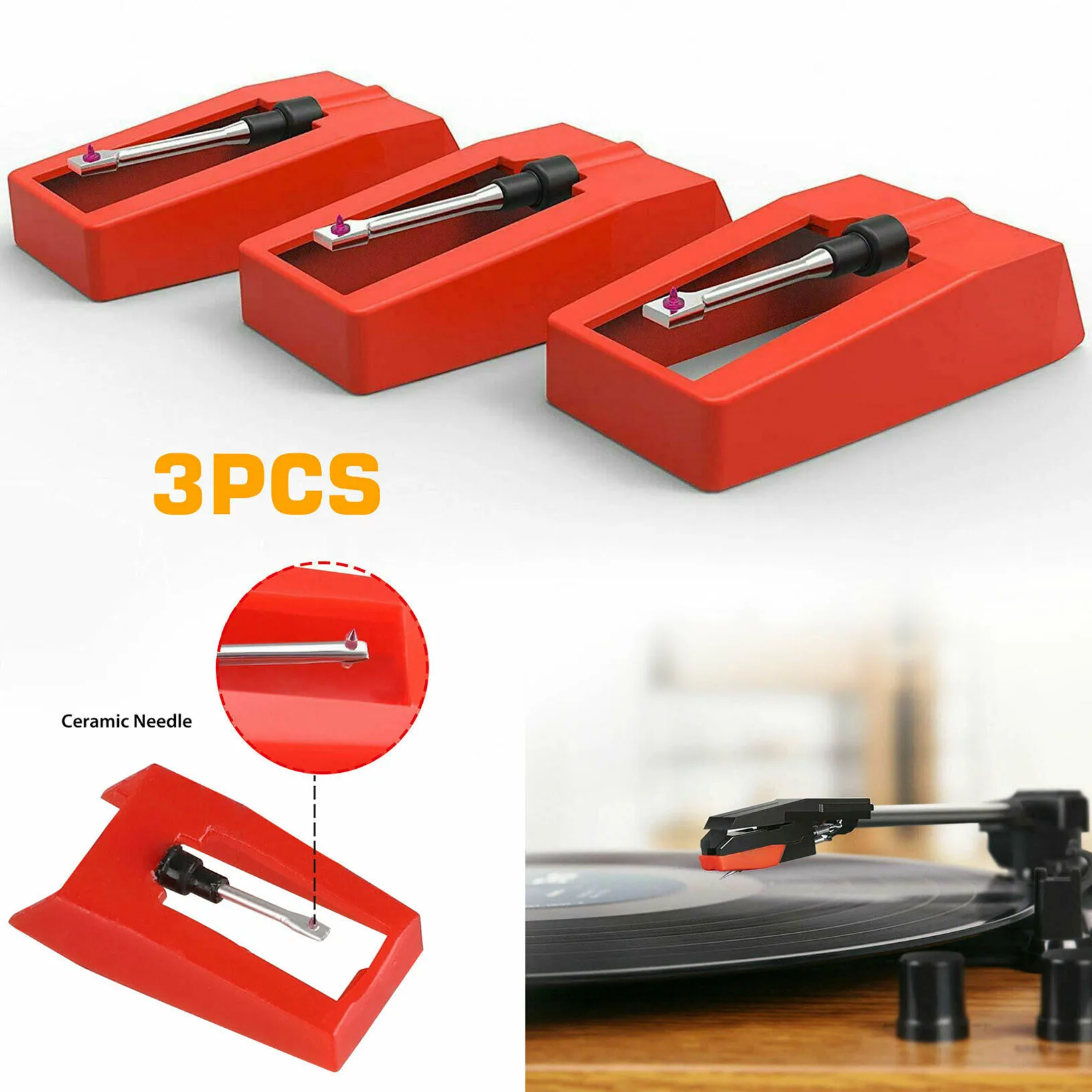 

2021 Hot Sale Diamond Replacement Stylus Record Player Needle For LP Vinyl Player Phonograph Records Gramophone Accessories