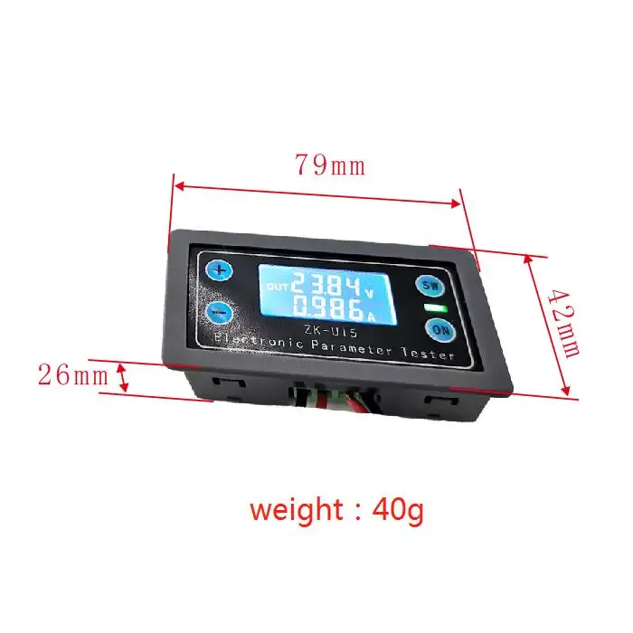 Вольтметр-амперметр с цифровым дисплеем измеритель напряжения и силы тока ЖК