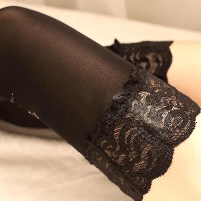 

Erotic Lace Stockings Hollow Out Bowknot Decorative Anti Skid Jacquard Couples Flirting Cosplay Sexy Stockings Intimate Goods