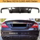 Диффузор для заднего бампера из углеродного волокна для Mercedes Benz CLS Class W219 CLS63 AMG Sedan 4 Door 2006 - 2010 диффузор для заднего бампера
