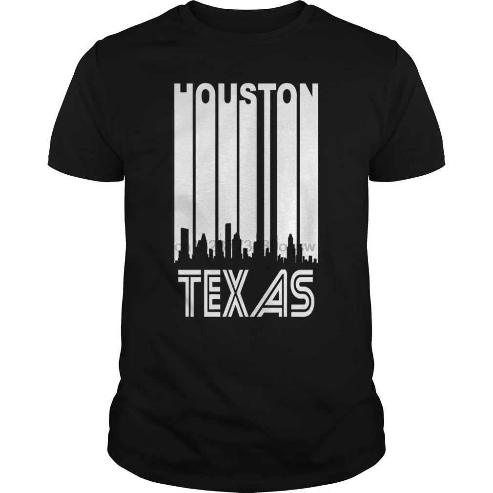 Мужская футболка в стиле ретро Houston Skyline-мужская s Muscle крутая с принтом футболки