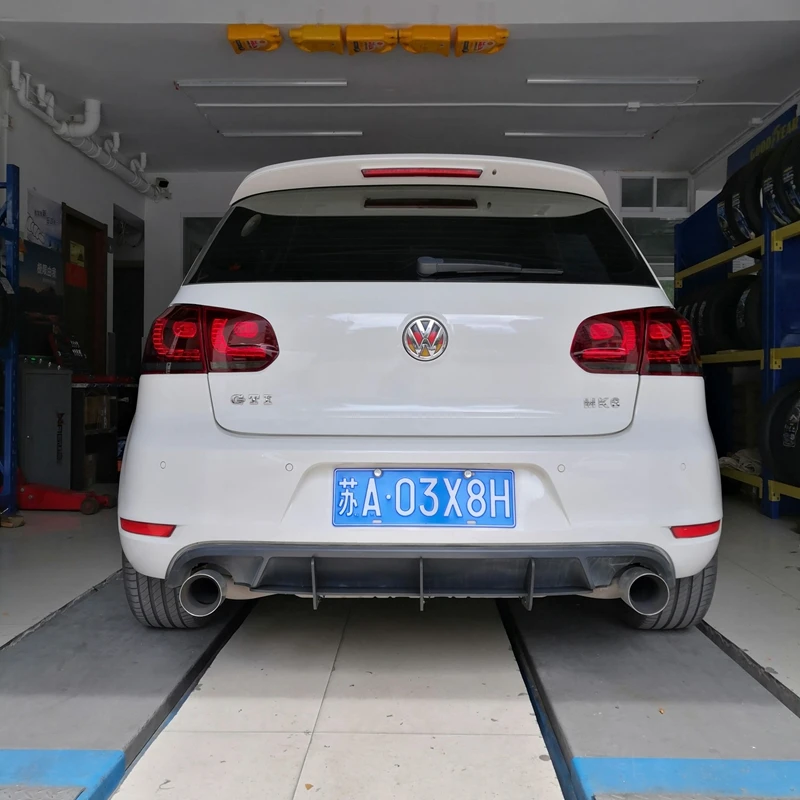 Рассеиватель задней губы Накладка для Volkswagen VW Golf VII MK6 GTI плавники Акула Стиль бампер из АБС-пластика протектор автомобиля Стайлинг(MK6 GTI только