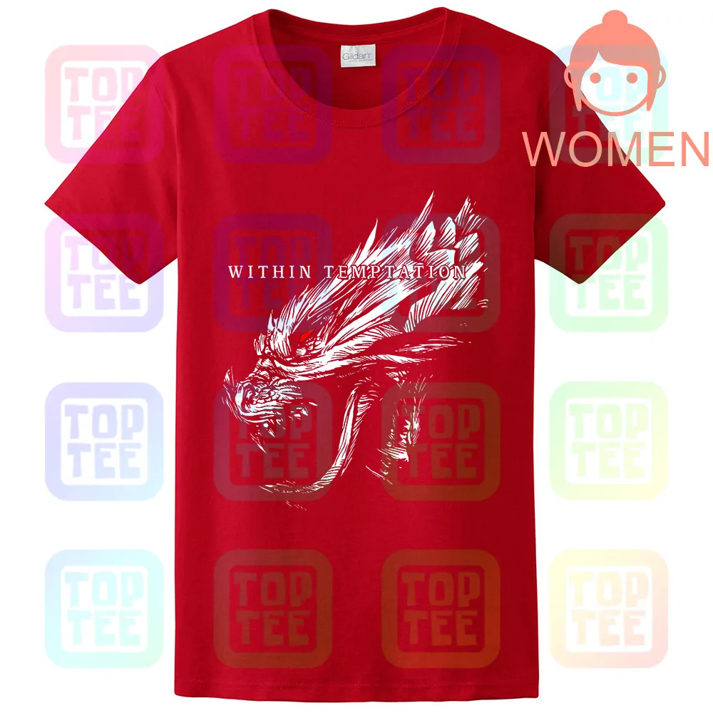 WOMEN-RED Черная футболка с симфонической металлической лентой NIGHTWISH - Цвет: WOMEN-RED