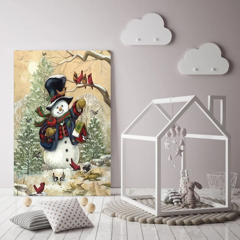 Мультяшная краска по номерам художественная живопись работа анимационный