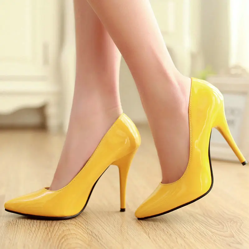 Туфли лодочки женские на высоком каблуке заостренный носок без застежки офисные