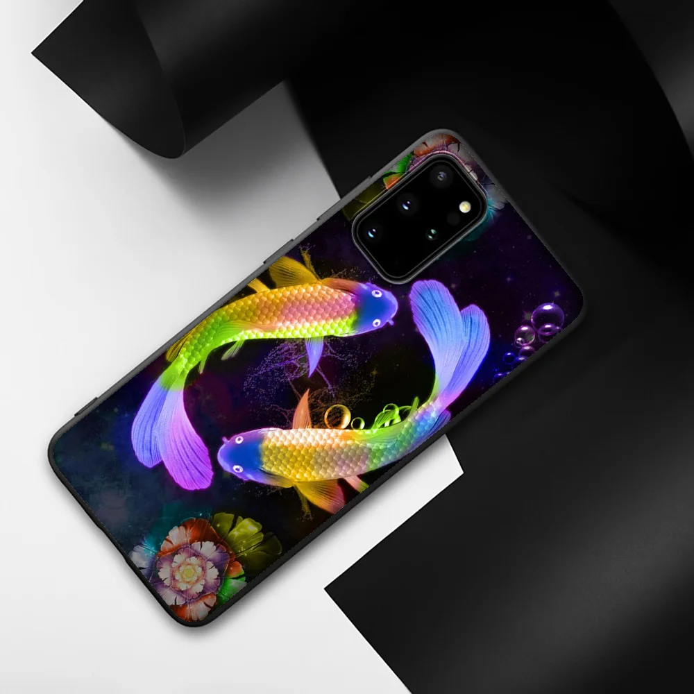 Мягкий чехол Lavaza из ТПУ с японской рыбкой удачи для Samsung Note A3 A5 A6 A7 A8 A9 8 9 J6 A10s A20s A30s