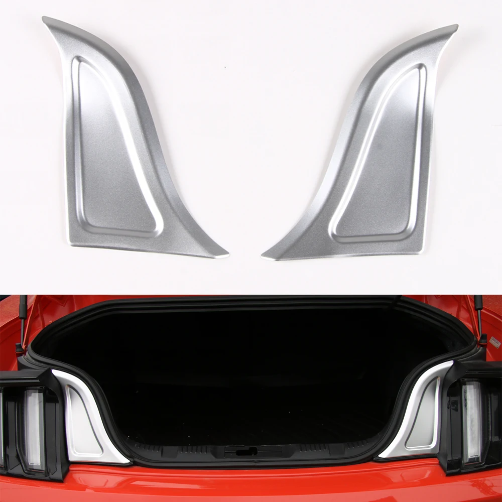 

Aluminum Alloy Car Styling For Ford Mustang 2015 Up Rear Trunk Side Decoration Cover Trim Auto Moldings 2pcs