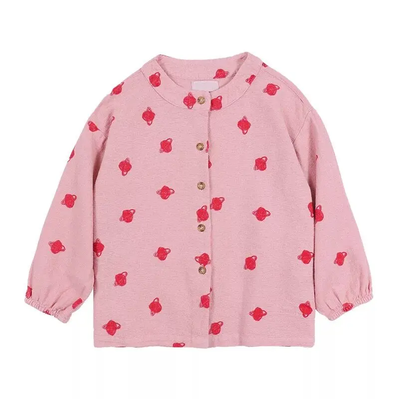 blouse Одежда для маленьких девочек; BC; рубашка с гофрированным воротником; юбка-пачка; детская блузка на пуговицах Сатурна; топы; Рождественский наряд; комплект одежды для маленьких мальчиков - Цвет: blouse