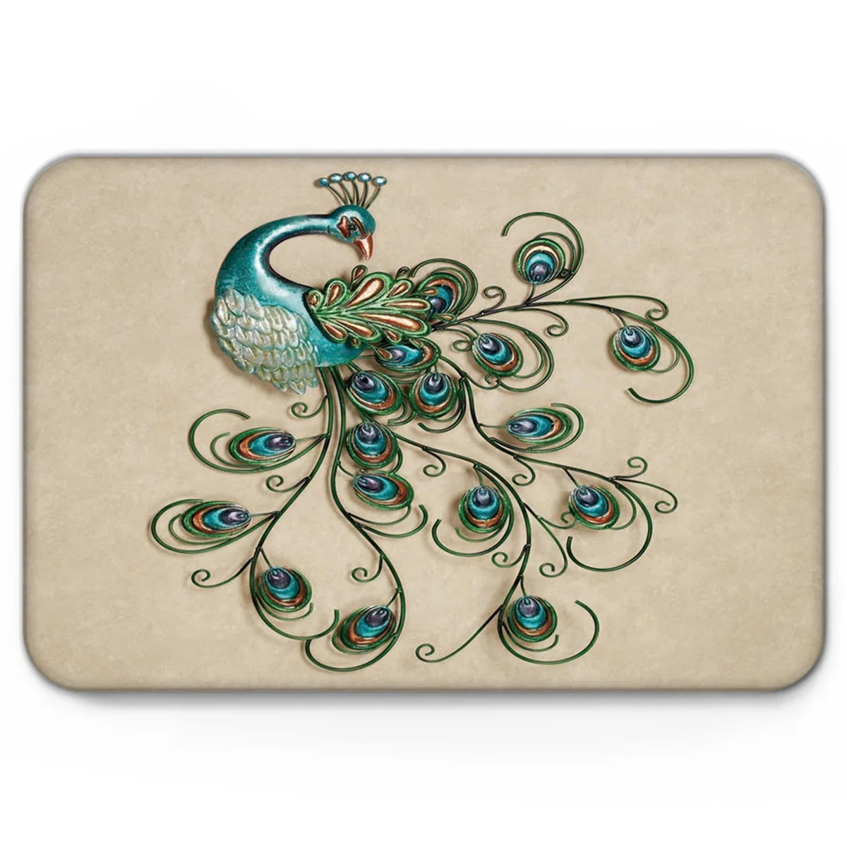 Противоскользящие напольные коврики с павлином коврик для входной двери