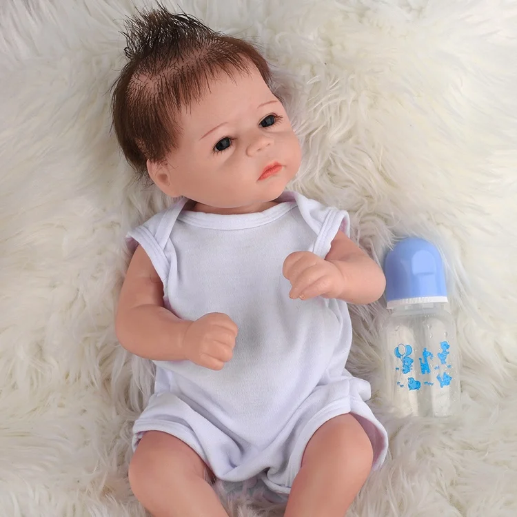 

43cm Silicone Simulation Reborn Baby Sleeping Girl Real House Bedtime Alive Like Toy Y5P8