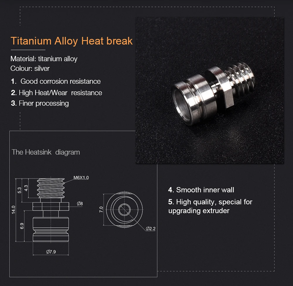 Высокое качество CR10S PRO Hotend Swiss MK8 закаленное стальное сопло радиатора титановый теплоотвод 3d принтер обновленный комплект для CR-10S PRO
