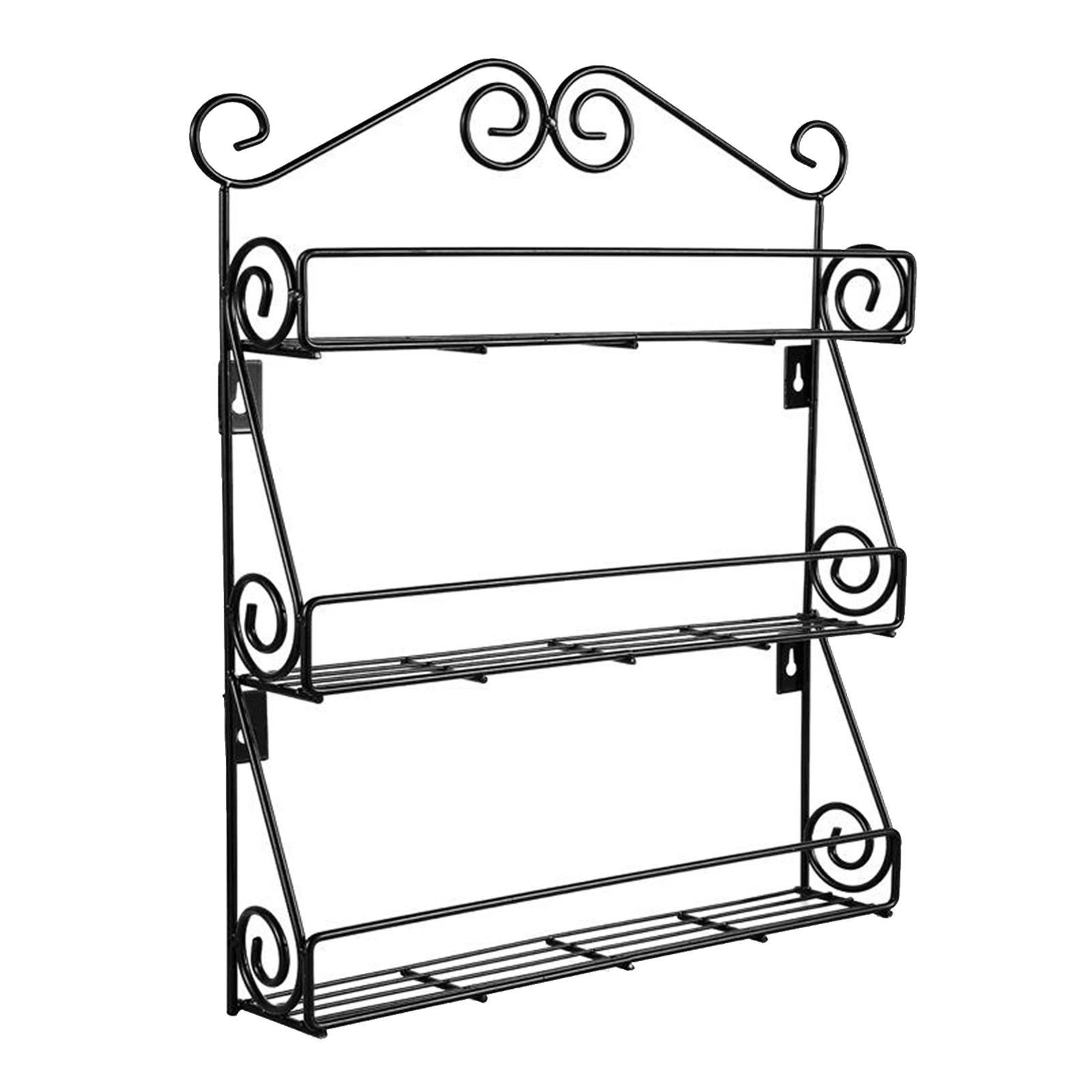 

Iron 3 Tier Spice Rack Organizer Kitchen Storage Holder Shelf