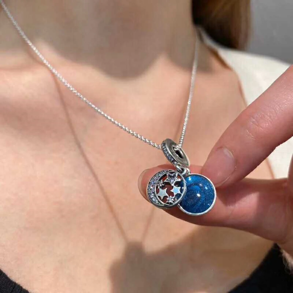 

Panjia s925 Star Sea Star Pendant Necklace Set Female Clavicle Chain Girlfriend Party Gift ZT0126