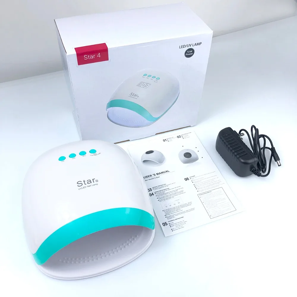 

New 72W UV Lamp Nail Dryer Pro Star4 UV LED Gel Nail Lamp Fast Curing Gel Polish Ice Lamp for Nail Manicure Machine DIY Manicure
