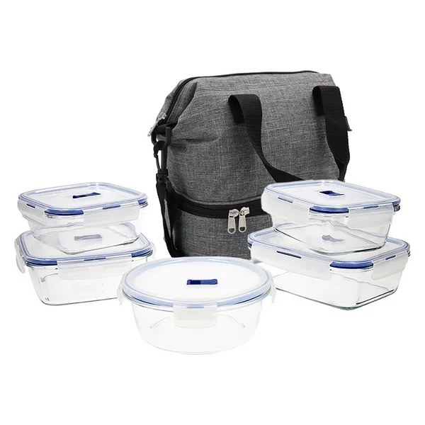 Set of lunch boxes Luminarc Pure Box (6 pcs) Blue | Дом и сад