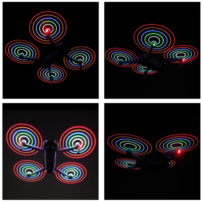 

Mavic Air 2 Foldable Led Flash Propellers Low-Noise Night Flying Propeller Blades Quick Release Blade Props Drone Accessoires