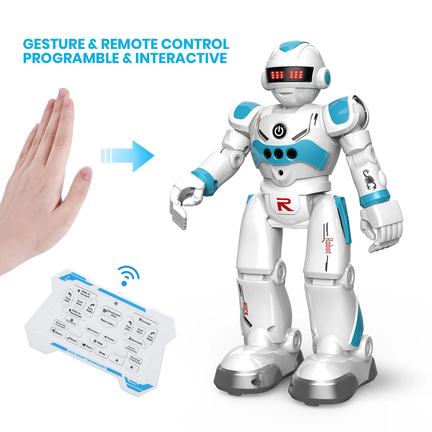 DEERC RC робот игрушка для детей Человек паук смарт распознавание жестов