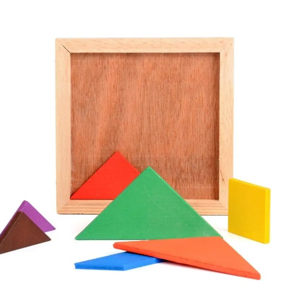 

Children's Educational Early Education Toys DTY Colorful Wooden Tangram Teaching Aids To Develop Intellectual Puzzles